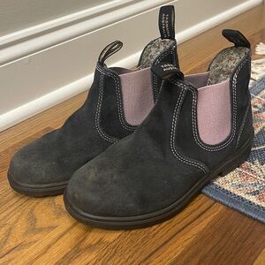 Blundstone kids Grey and  Pink Chelsea Boots